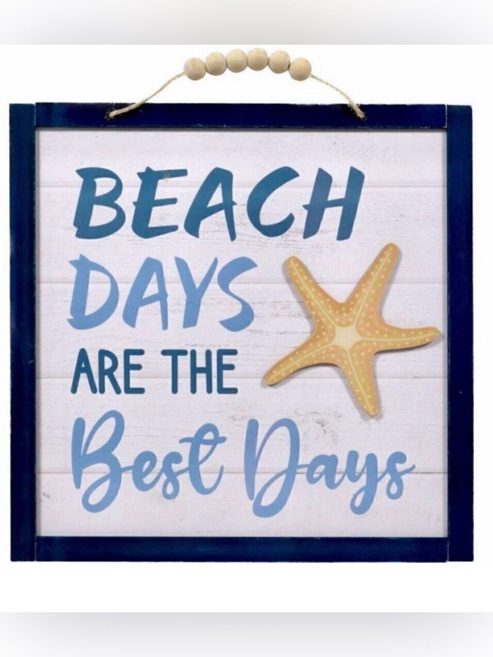 NWT Shore Living Nautical Beach days are the best Starfish Framed Wall Decor